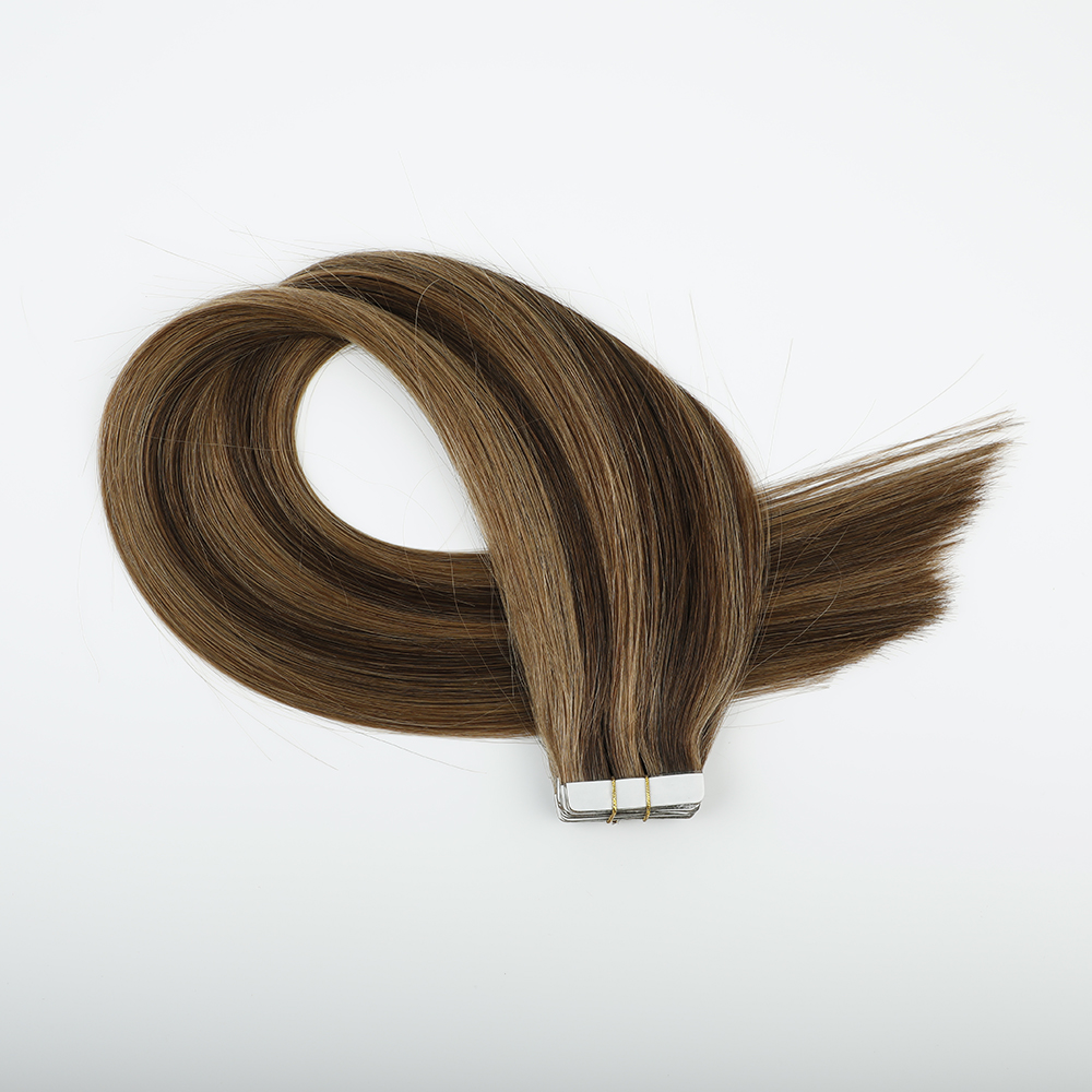인간의 머리카락에 테이프 스트레이트 4 27 금발 확장 100% 진짜 레미 인간의 머리카락 피부 Weft 접착 접착제 살롱에 대한 높은 품질